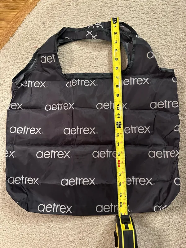 Black Aetrex tote bag/grocery bag. Folds into itself/portable. New without tags - Image 2