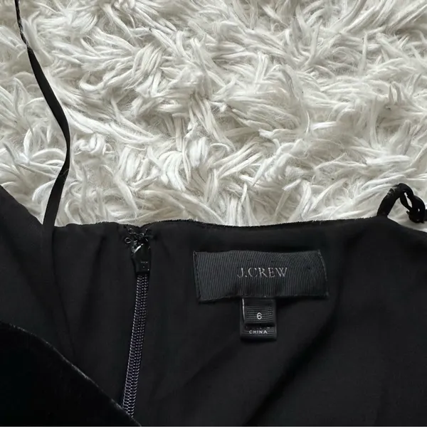 Jcrew Cropped Velvet Jumpsuit Black Size 6 - Image 5