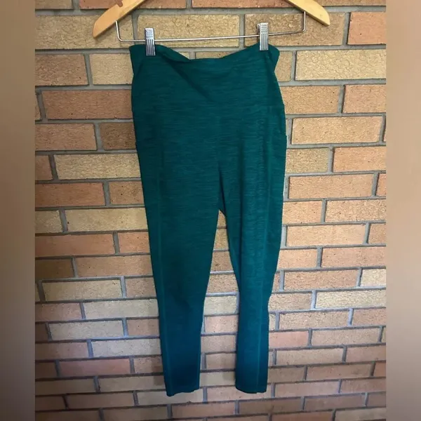 Manduka PRESENCE Compression Yoga Workout Tights Women's Small Green Leggings - Image 2