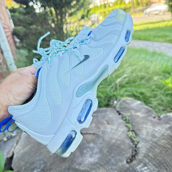 Nike Air Max Plus TN Ultra Platinum Grey Racer Blue AR4234-001 Men's Size 9.5 - Image 4