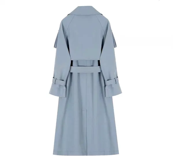 Women Coat Blue Size L - Image 3