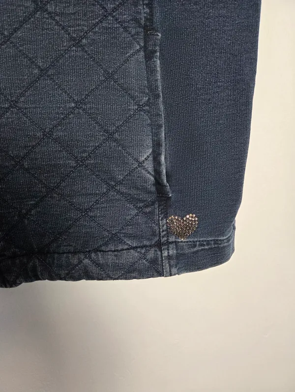 Vintage Quacker Factory Dream Jeannes Quilted Blue Denim Vest 90s Y2K Large - Image 6