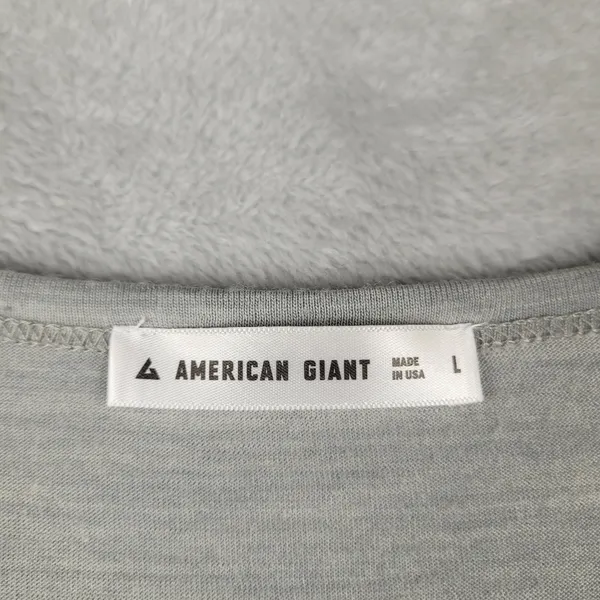 American Giant Women's Top L Large Base Layer Merino Wool Blend Gray Long Sleeve - Image 3