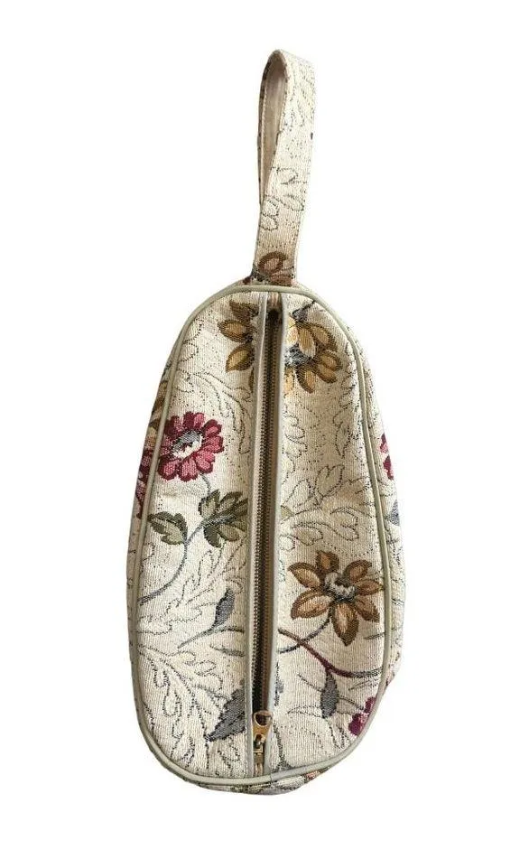 VINTAGE Brocade Floral Travel Toiletry Shoe Bag - Image 5