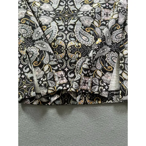 Loft Womens 12 (32x22) Pencil Skirt Textured Twill Old Money Preppy‎ Paisley - Image 4