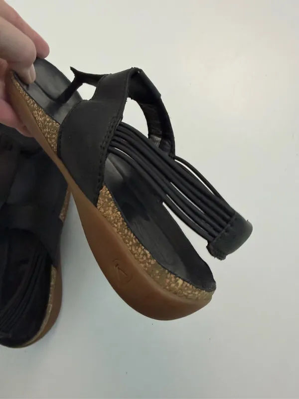 Keen Sandal Dauntless Posted Thong Leather Cork Comfort Travel Beach Blac - Image 11