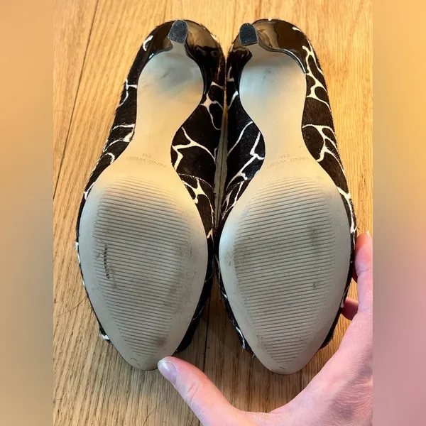 Nine West Animal Print Peep Toe High Heel Pumps - Image 7