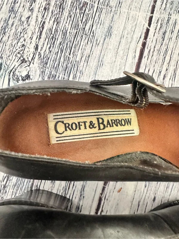 Vintage 90’s Croft & Barrow Classic Leather Black Mary Jane Heel Pumps - Image 4