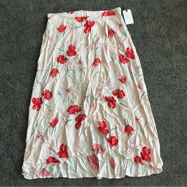 Leith 129. floral printed faux wrap skirt - Image 6