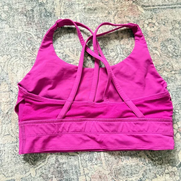Lululemon Energy Longline Bra Bright Pink Raspberry size 8 W2AV0S - Image 4