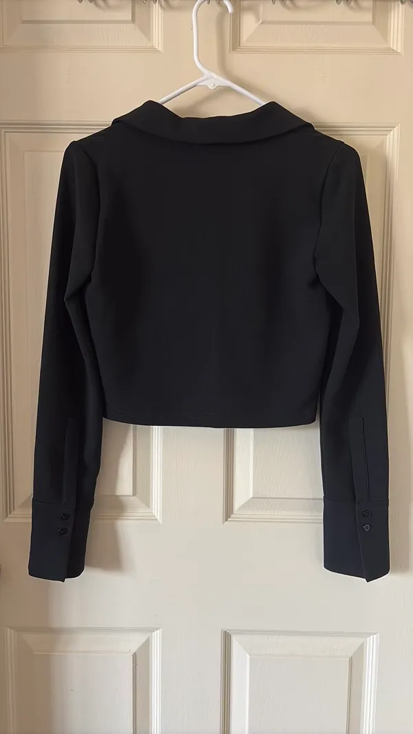 ZARA Cropped Long Sleeve Top - Image 2