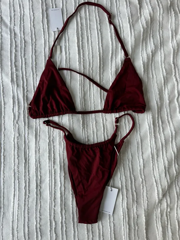 Slate swim bikini set Red - Image 2