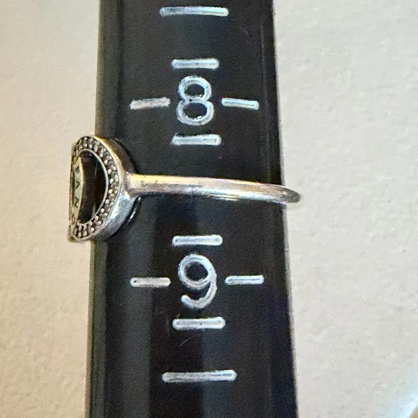 Pandora Signature Circle Logo Ring CZ Sterling Silver Size 8.5 - Image 4