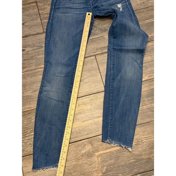 Mother The Looker Hillbilly Heart Skinny Jeans Low Rise Fray Hem‎ USA Size 26 - Image 8
