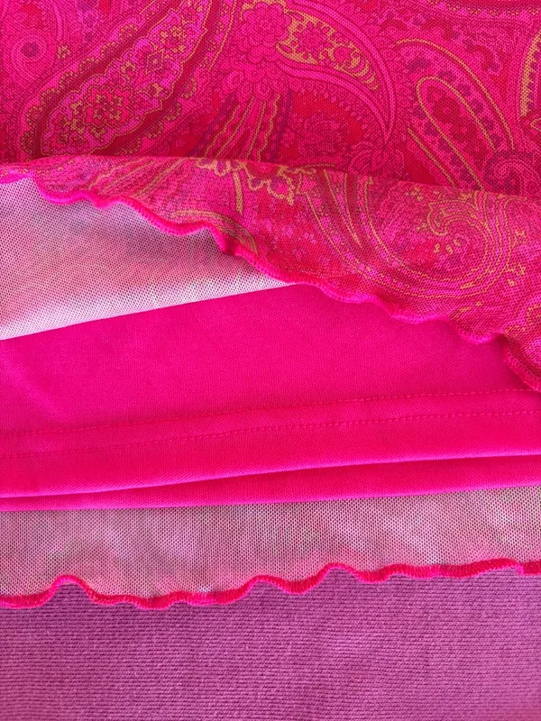Shein | Pink Paisley Mesh Mini Skirt | XLShein | Pink Paisley Mesh Mini Skirt | XL - Image 5