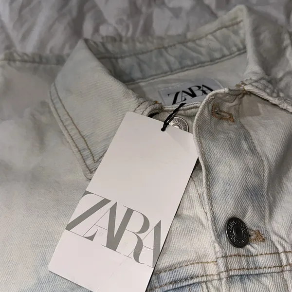 NWT ZARA LIGHT BLUE TRF MINI DENIM DRESS With Attached Skirt Bloggers Fave Medi - Image 9