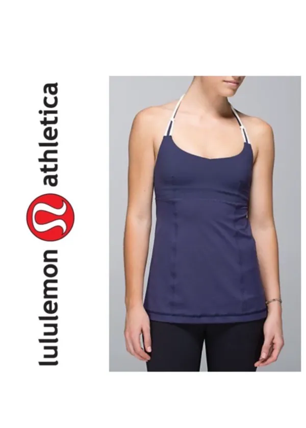 Lululemon Women’s Tank Halter Backless Purple Swim Suit - Image 3