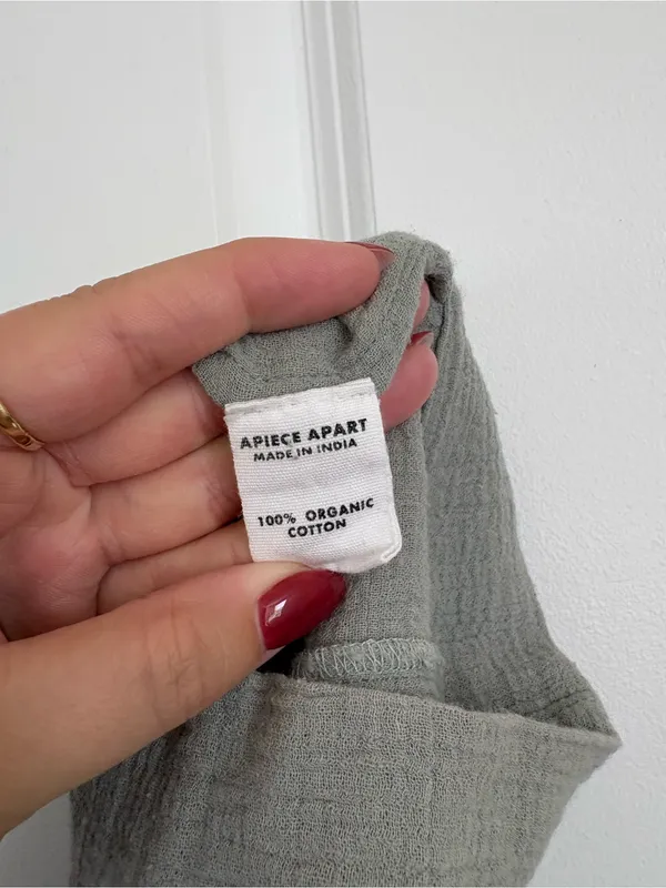 Apiece Apart Organic Cotton Gauze Sage Green Harem Pants Size Medium - Image 9