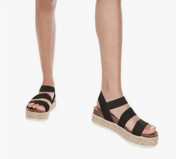 Madden Girl NWT Black Platform Sandals. Size 8.5 - Image 3