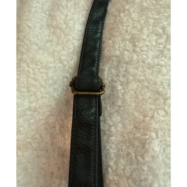 GH Bass Pebbled Leather Purse Dark Green Slouchy Crossbody Adjustable Strap - Image 10