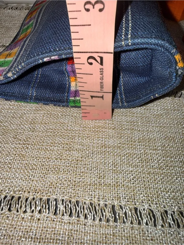 kate spade Navy Striped Canvas Pouch with Multicolor Embroidered Band - Image 3
