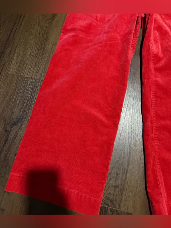 red Nwot rare Colette Corduroy Crop Wide-Leg Pants Maeve $118 spring casual - Image 7