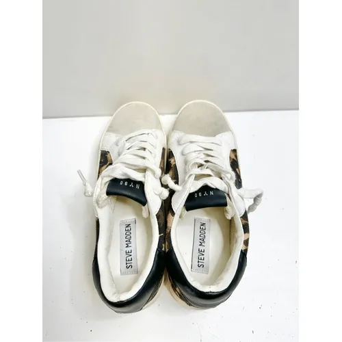 Steve Madden Fashion Sneakers Leopard Print‎ Star Suede Multi Color Size 5 - Image 6