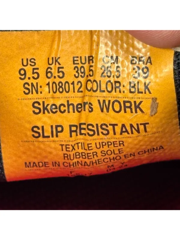 Skechers Work Relaxed Fit Sudler Dedham SR Slip-On Shoes Womens 9.5 Black 108012 - Image 7