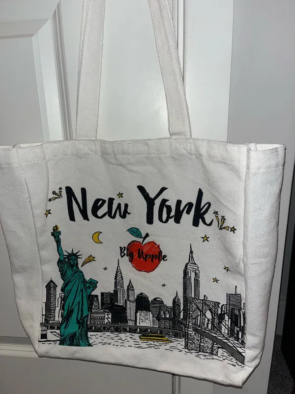 New York Tote Bag White - Image 2