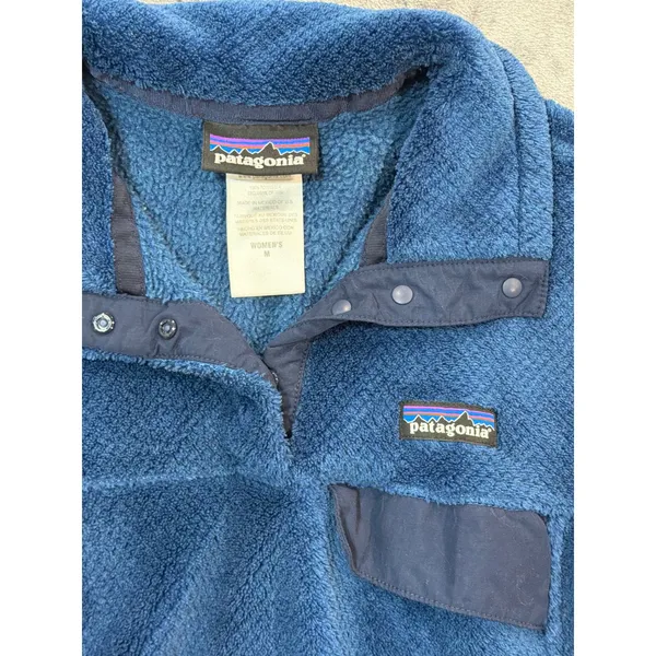 Patagonia Re-Tool Snap-T Pullover Womens Blue Polartec Fleece M - Image 2