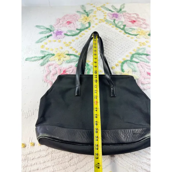 Tumi Black Ballistic Nylon Leather‎ Trim Tote Bag Work Travel Shoulder Bag - Image 8