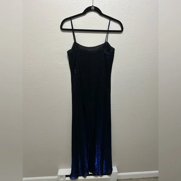 Vintage Betsy & Adam by Jaslene Gown 12P Fits Modern 6 Beaded Maxi Slip Dress - Image 6