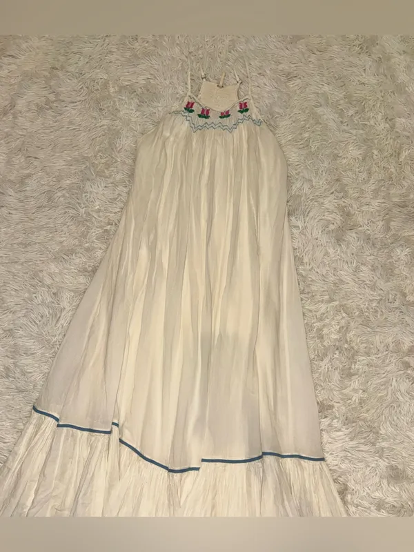 NEW FREE PEOPLE Tip Toeing Tulip Dress whisper white Sz S - Image 5