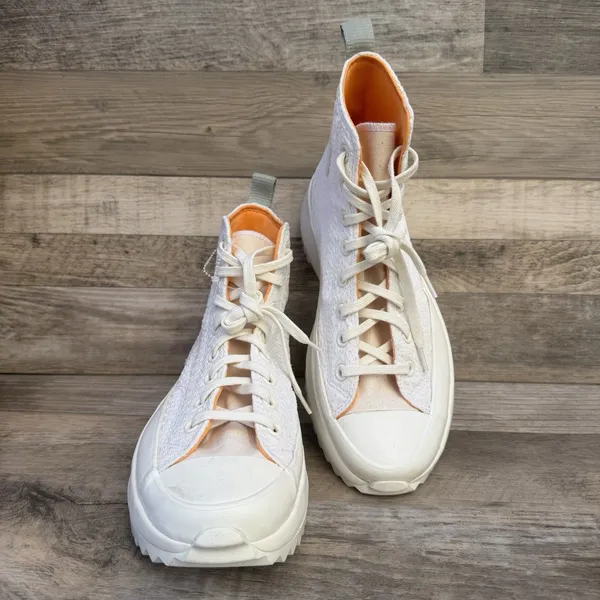 Converse Run Star Hike Hi Egret Peach Dream Platform Sneakers Size M9 W10.5 - Image 2