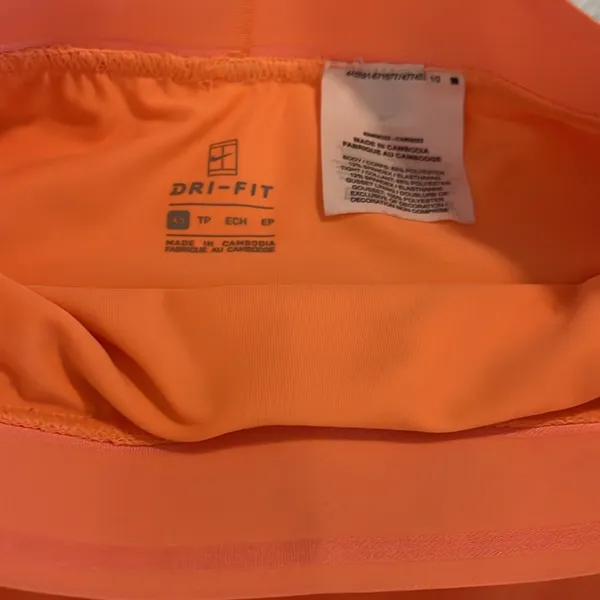 Nike DriFit Bright Orange/Peach Athletic Skort - Image 2