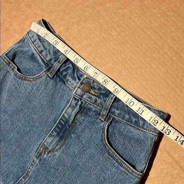 Brandy Melville Y2K ruffled denim mini skirt by J. Galt, size S - Image 5