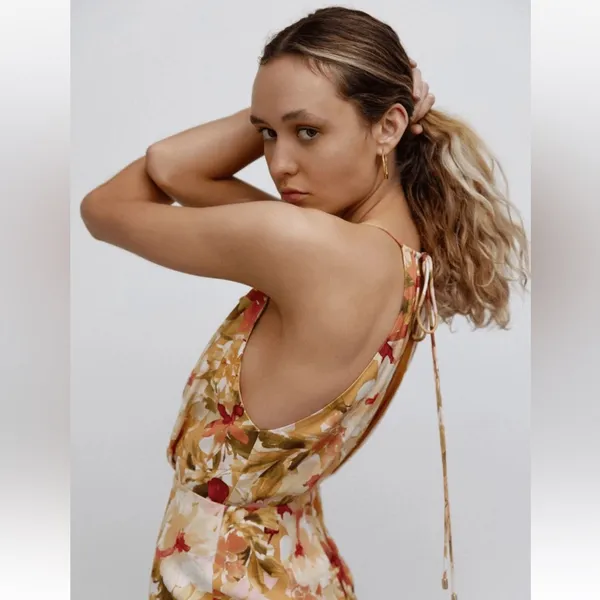 Significant Other Chiara Dress - Watercolor Floral Open‎ Back Dress Size 10 - Image 3