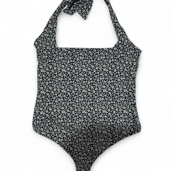 Free People Floral Square Neck Halter Bodysuit - Image 3