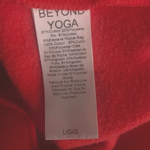 Beyond Yoga Cropped Sweater Large Orange Fall Pumpkin Workout Autumn USA Gym - Image 10