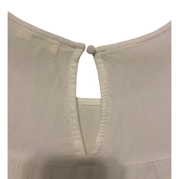 Kori American White and Cream 3/4 Sleeve Boho Blouse Size Small - Image 6