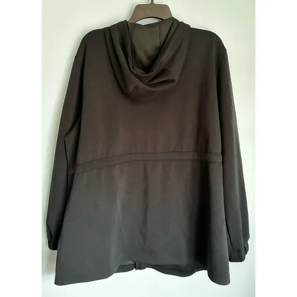 Spyder Hooded Waist Drawstring Jacket Black Women's XL - Image 5