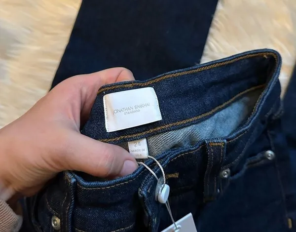 JONATHAN SIMKHAI River High Rise Straight Jeans In Rinse - Image 6