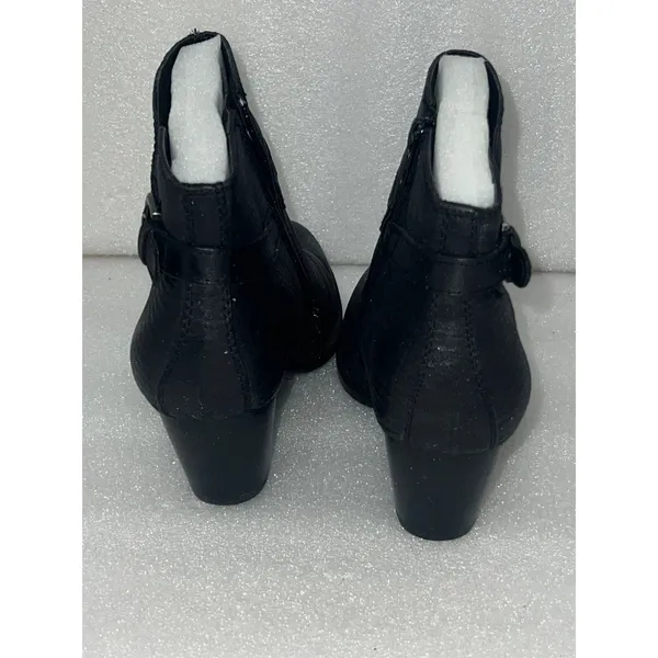 Baretraps Rylen Blk Textured Ankle Booties Boot Zipper Chunky Heel size 6 1/2 M - Image 6
