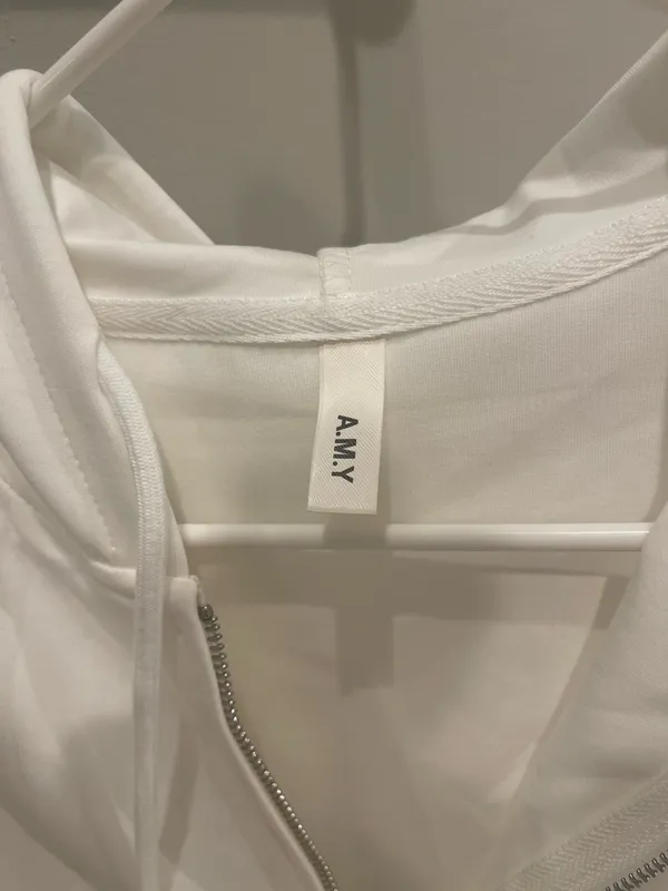 Women's White Two-Piece Lounge Pants & Zip Hoodie Set - Image 4