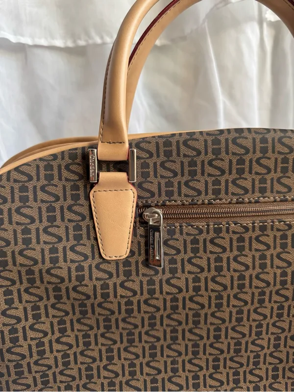 Cordan Leather Monogram Travel Bag Brown - Image 4