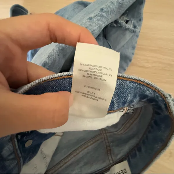 Aritzia Denim Forum 26 Arlo High Rise Straight‎ Jeans Distressed Organic Cotton - Image 6
