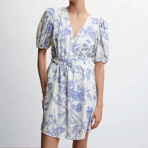 Mango Belt‎ floral dress new - Image 5