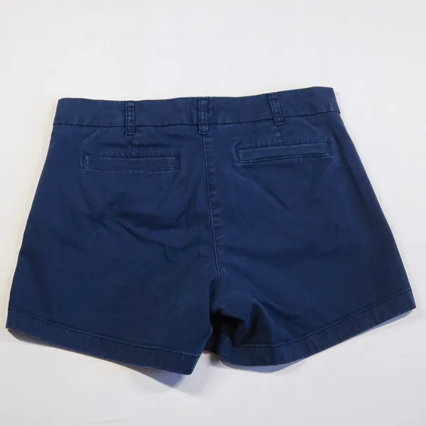 J.Crew Chino Shorts Women 10 Navy Blue Cotton Twill Mid Rise 4 Inseam Casual - Image 2