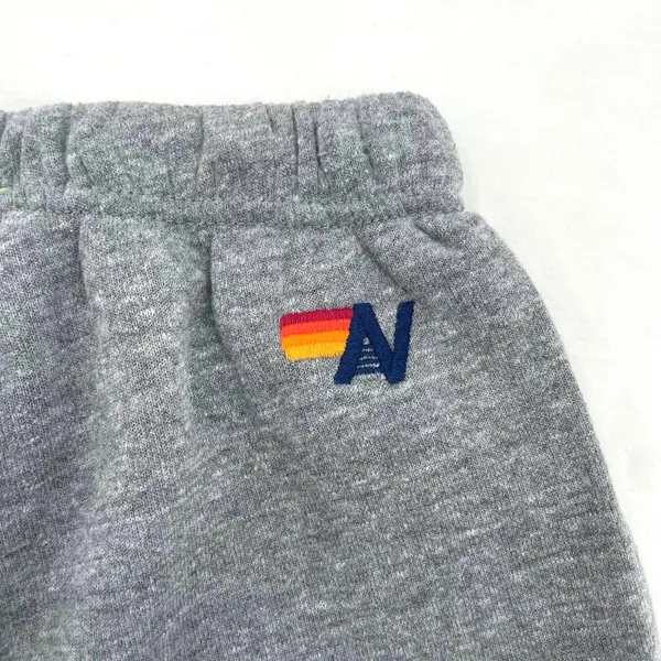 Aviator Nation Gray Rainbow Spellout Logo Sweatpants Casual Lounge Sweat Size XS - Image 4