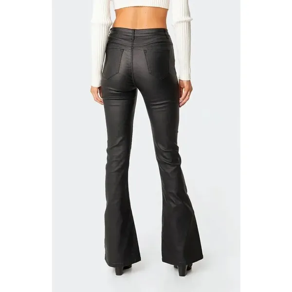 ✨Edikted Luna Faux Leather Flare Sz XS Jeans✨ - Image 5